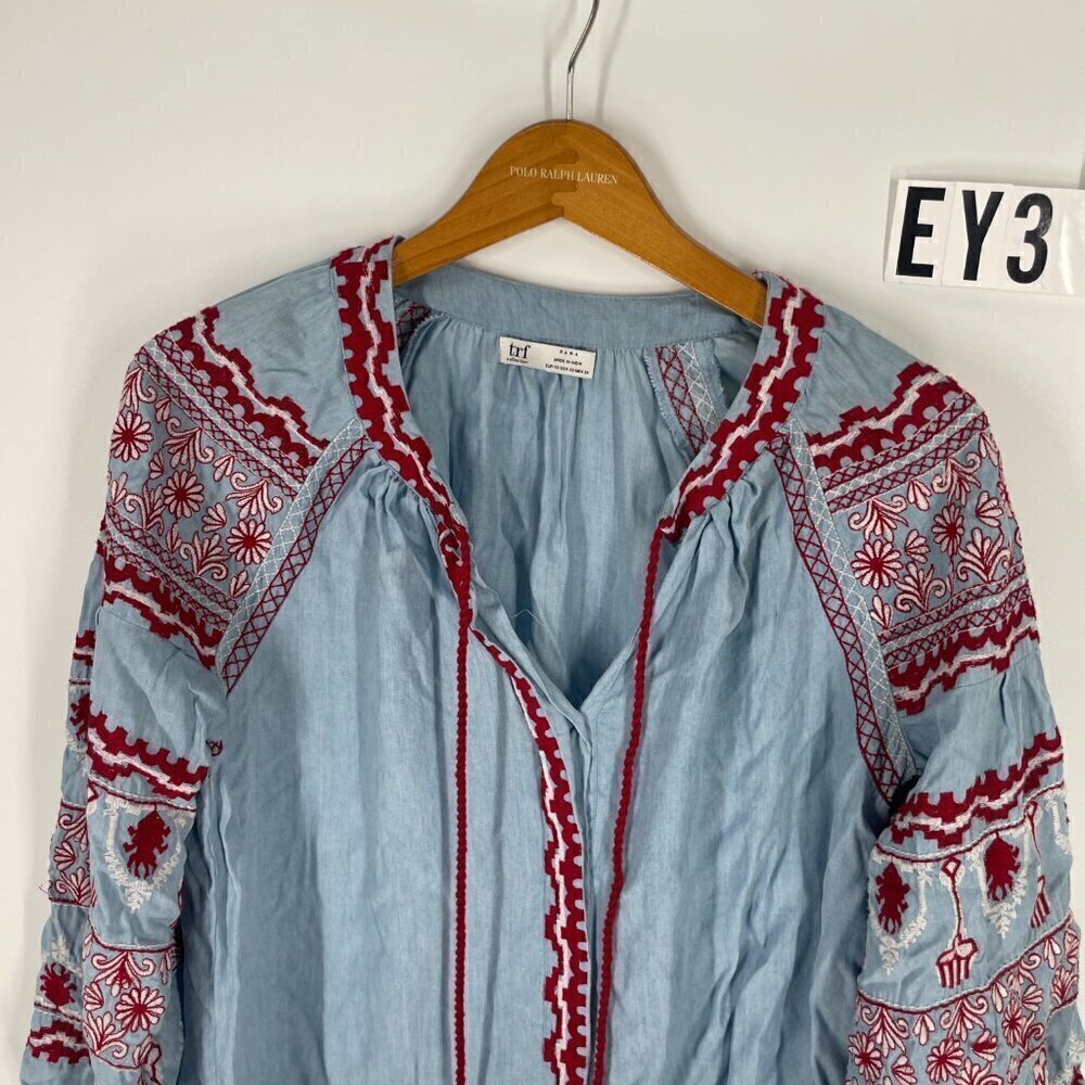 Zara embroidered peasant blouse XS - Picture 6 of 12